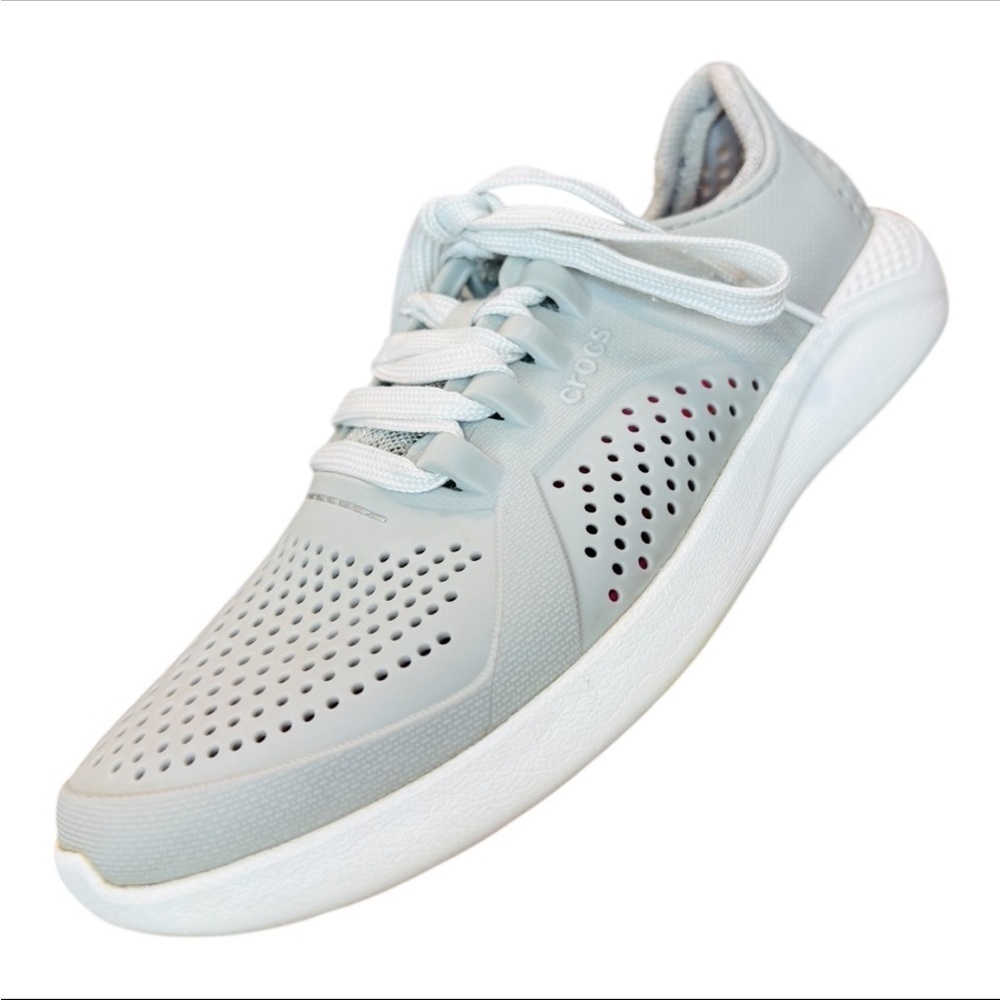CROCS LiteRite 360 Pacer Light Gray Sneakers Size 5